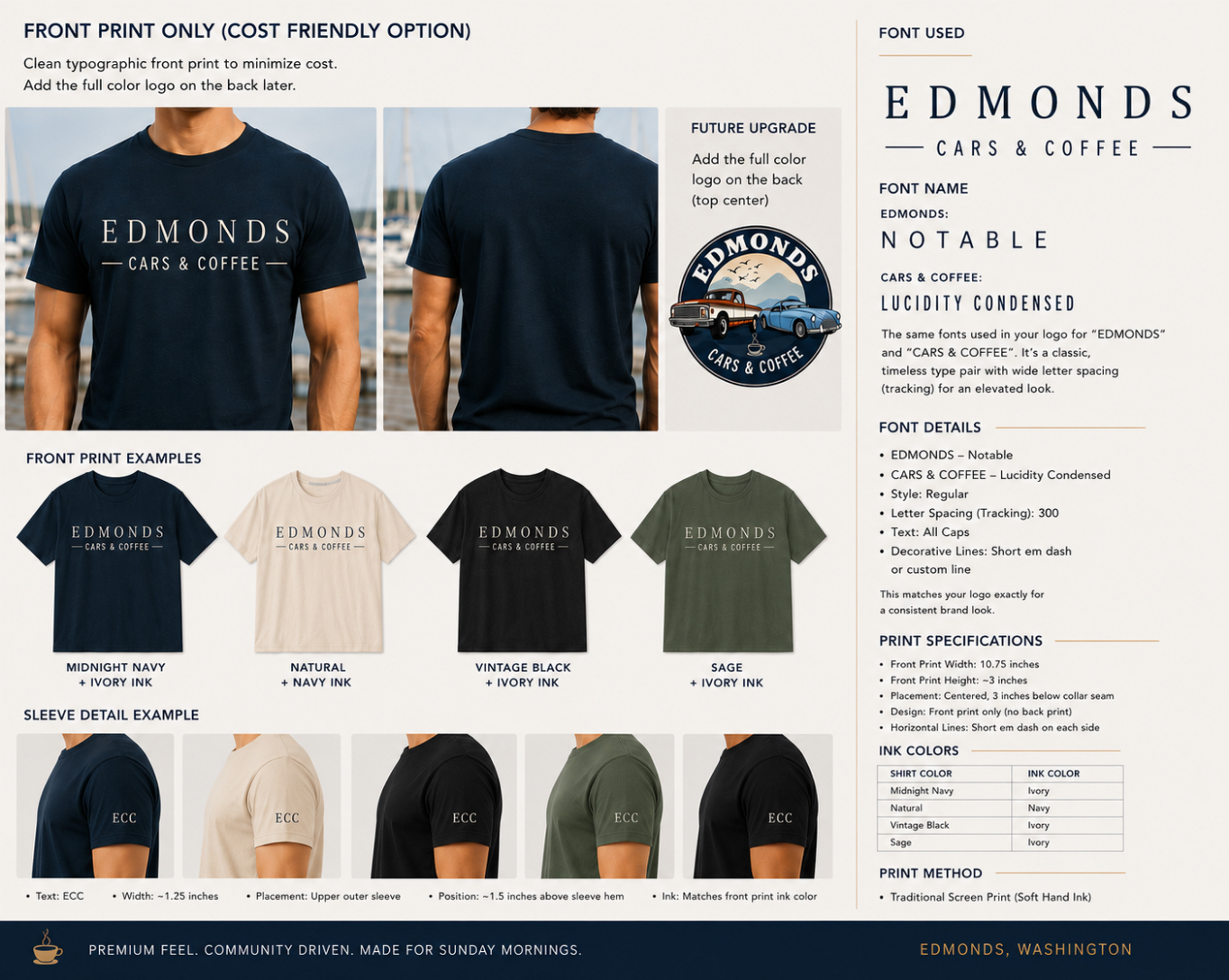 Front print and sleeve details